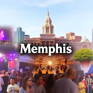 Collage of various events in Memphis during June, including music, art, and community celebrations.