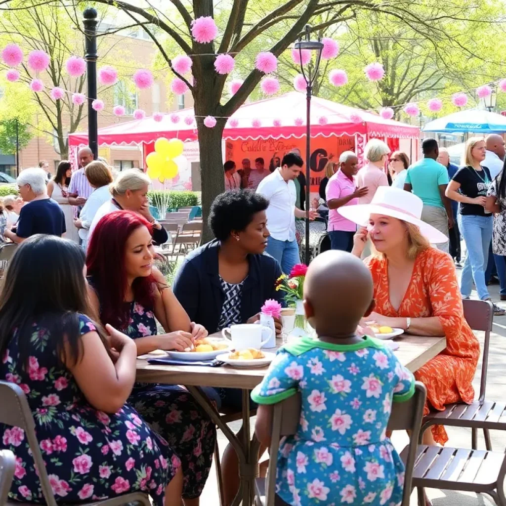 Families celebrating Mother's Day in Memphis with outdoor dining and cultural activities.