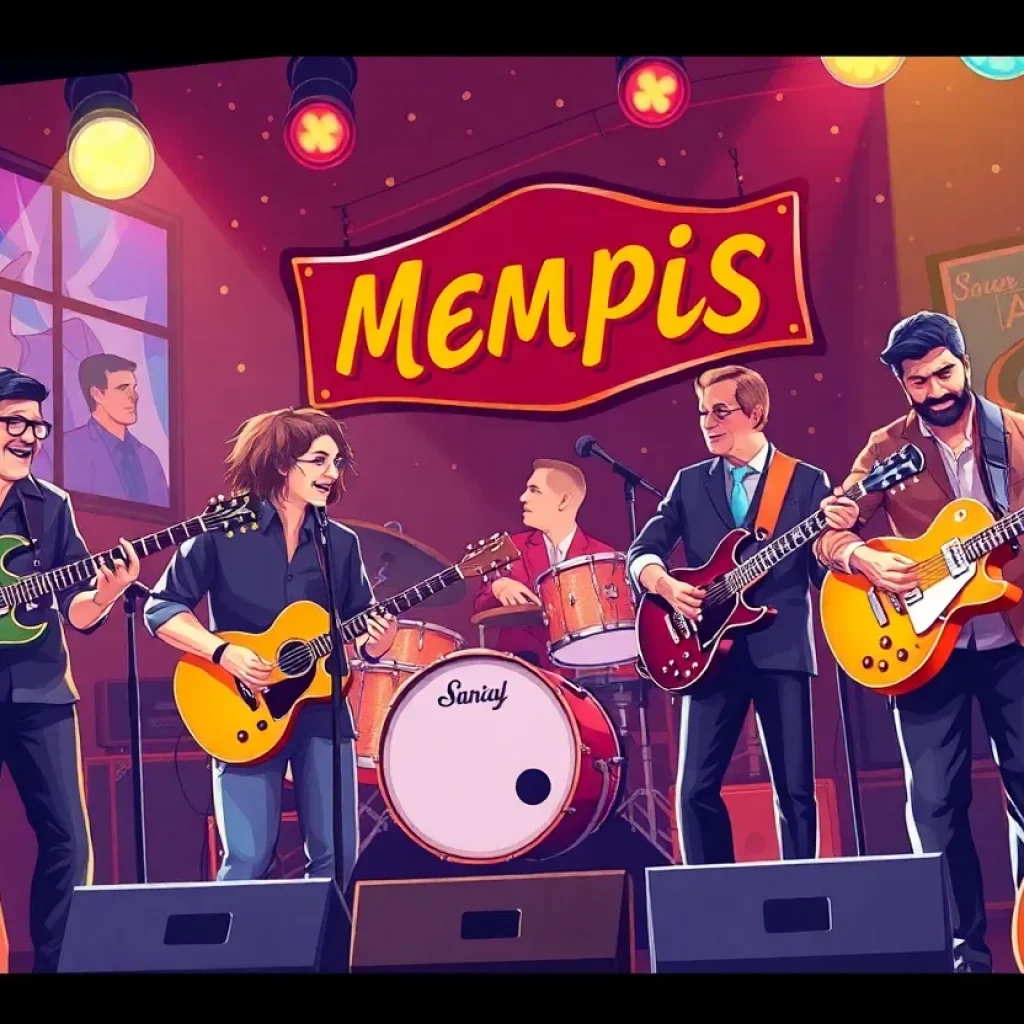 Musicians performing together in Memphis, celebrating the legacy of William Luke White.