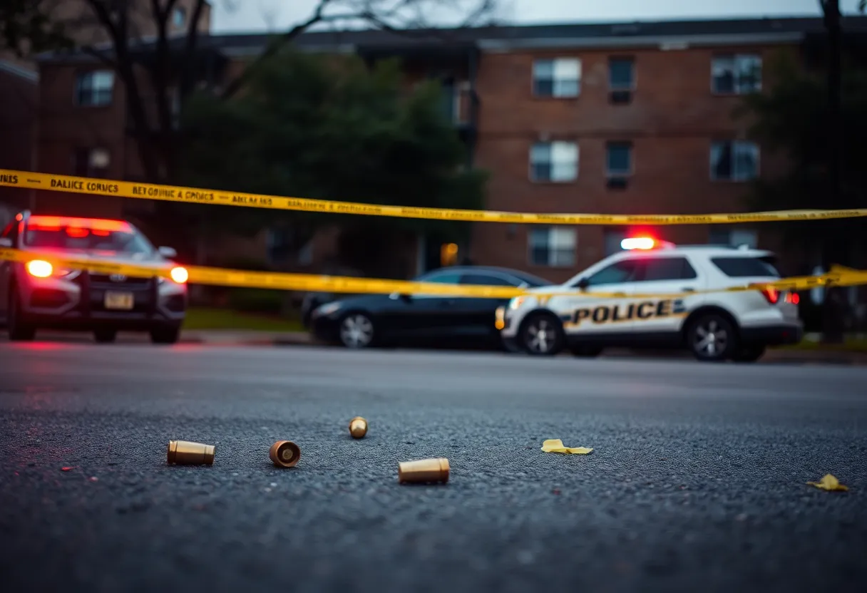 Police investigate the scene of a shooting in Memphis.