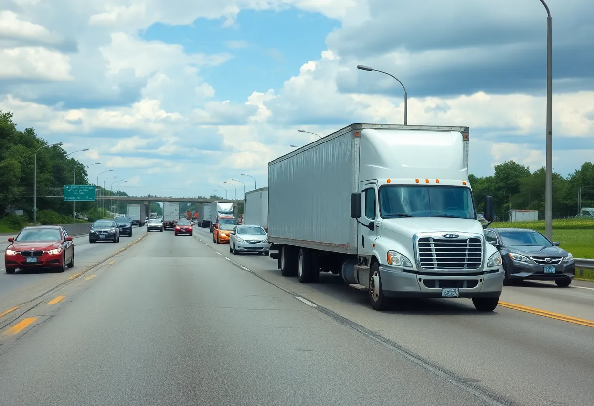 Traffic on Highway 385 in Memphis disrupted by a jackknifed truck