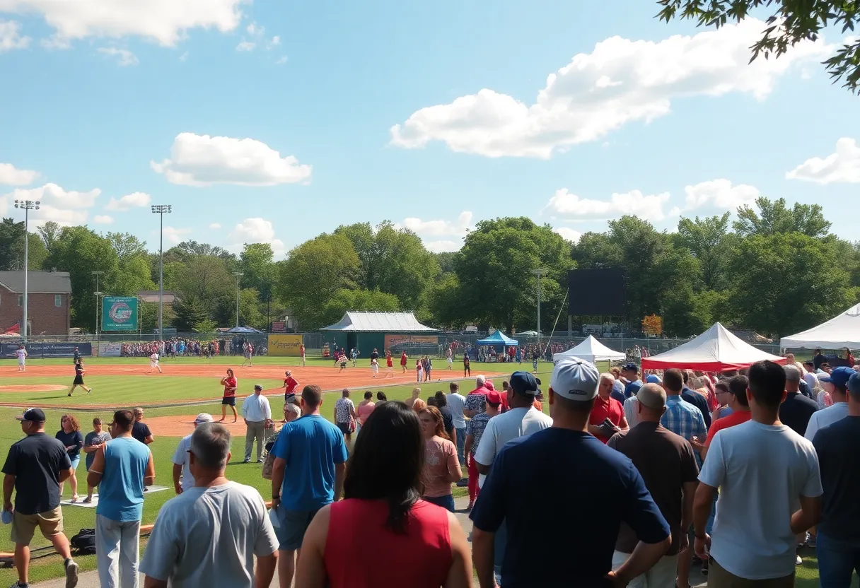 A lively outdoor scene in Memphis with families enjoying various events.