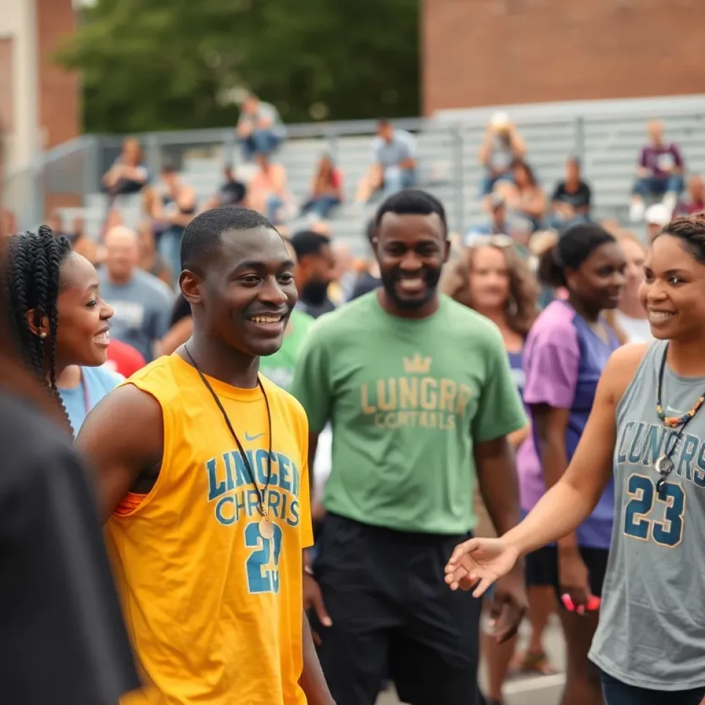 Local athletes engaging in a community sports event in Memphis.