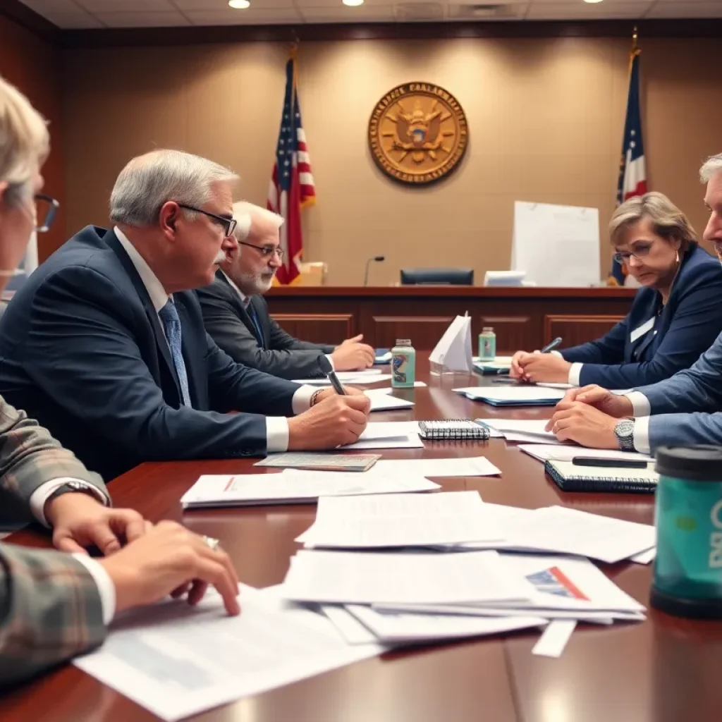 Shelby County commission meeting discussing budget concerns