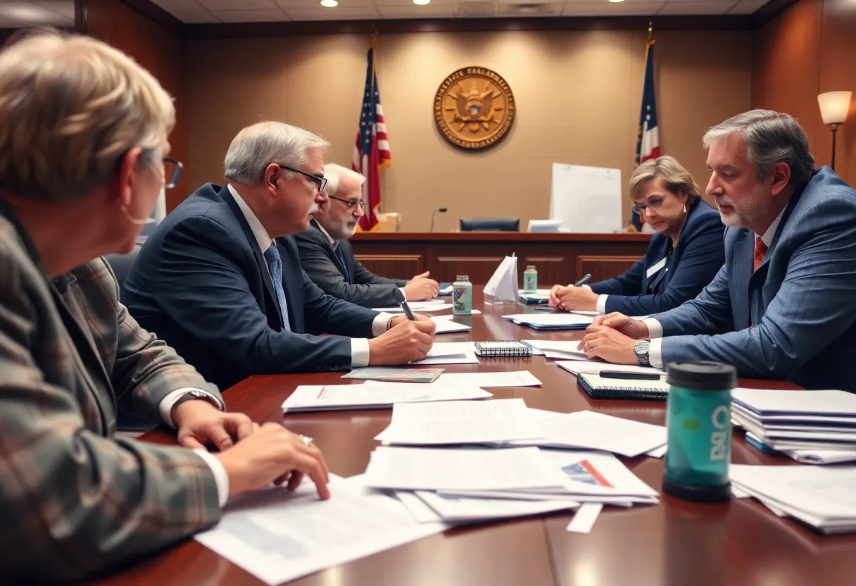 Shelby County commission meeting discussing budget concerns