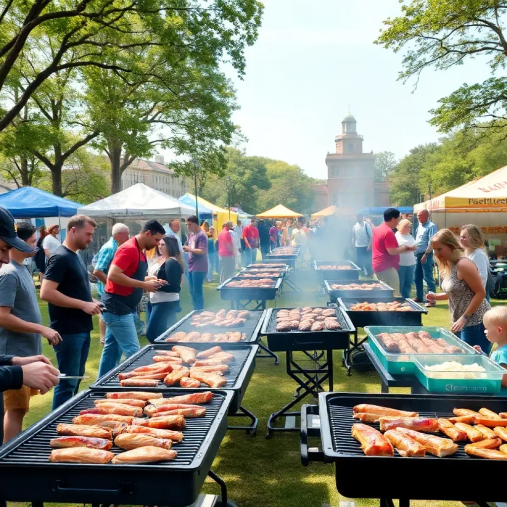 Barbecue teams competing at SmokeSlam in Memphis
