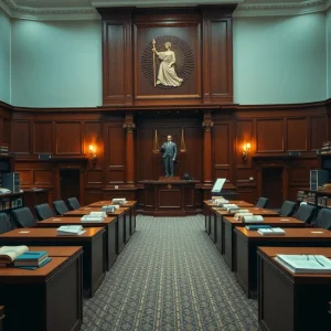 Tennessee Senate meeting room focusing on judicial investigation.