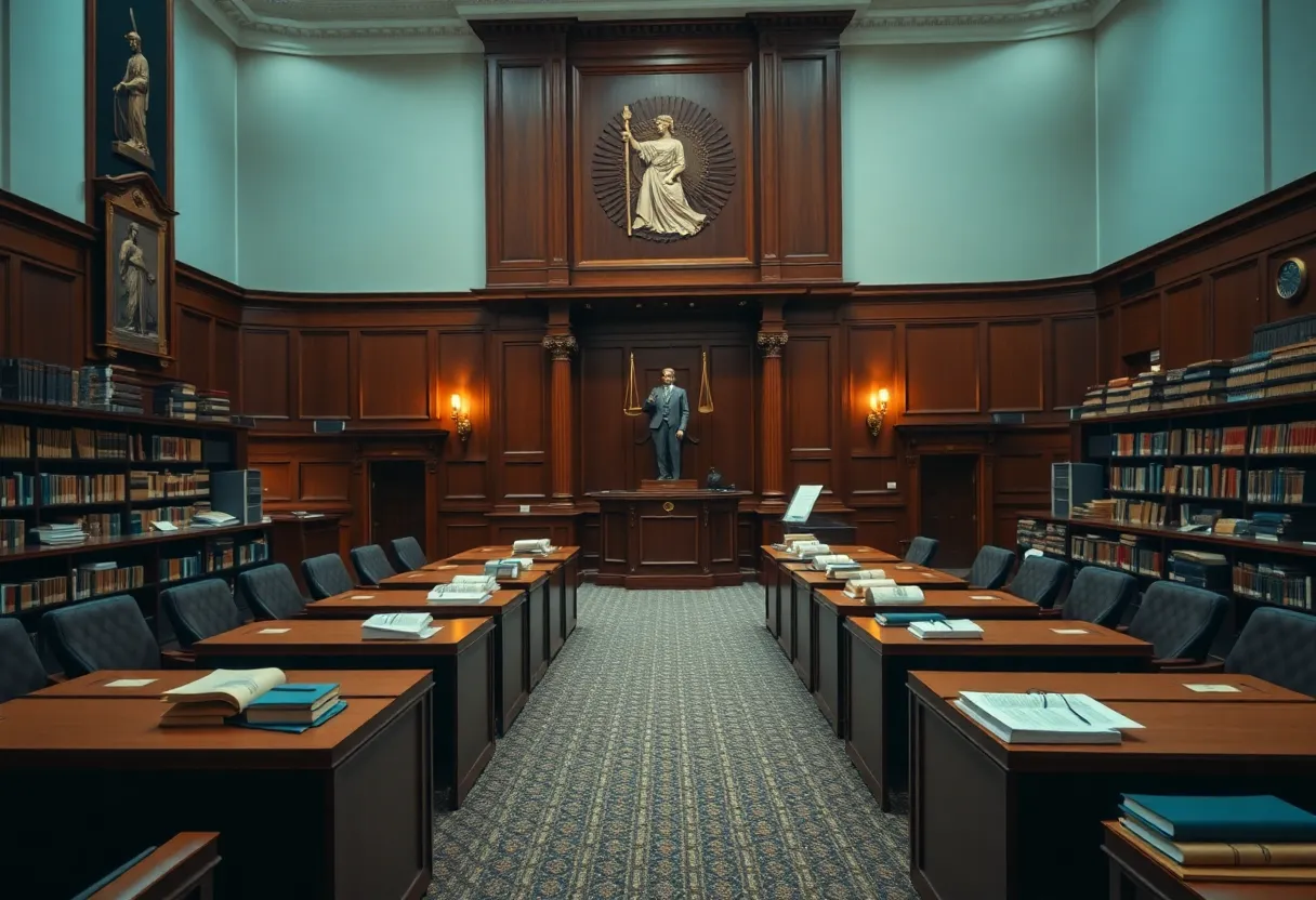 Tennessee Senate meeting room focusing on judicial investigation.