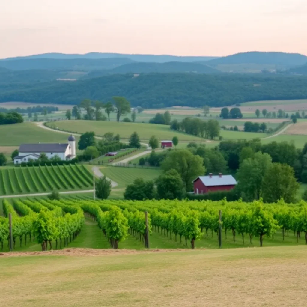 Tennessee Winery Landscape