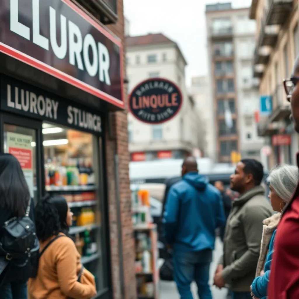 Exterior view of The Station liquor store with community reactions