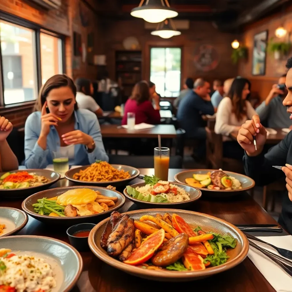 Delicious plant-based dishes served in a Memphis restaurant.
