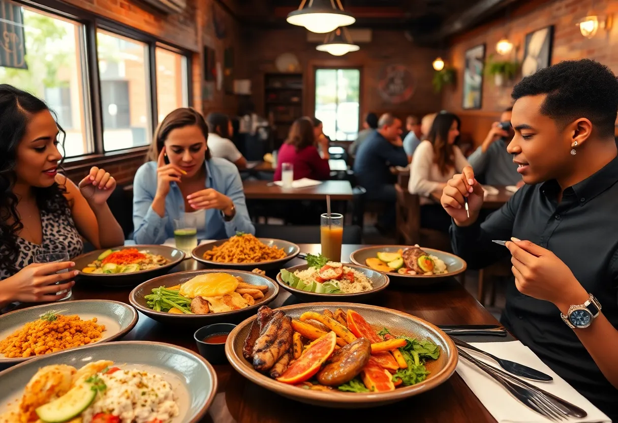 Delicious plant-based dishes served in a Memphis restaurant.