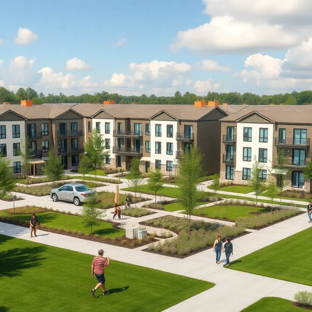Rendering of an affordable housing community in Memphis