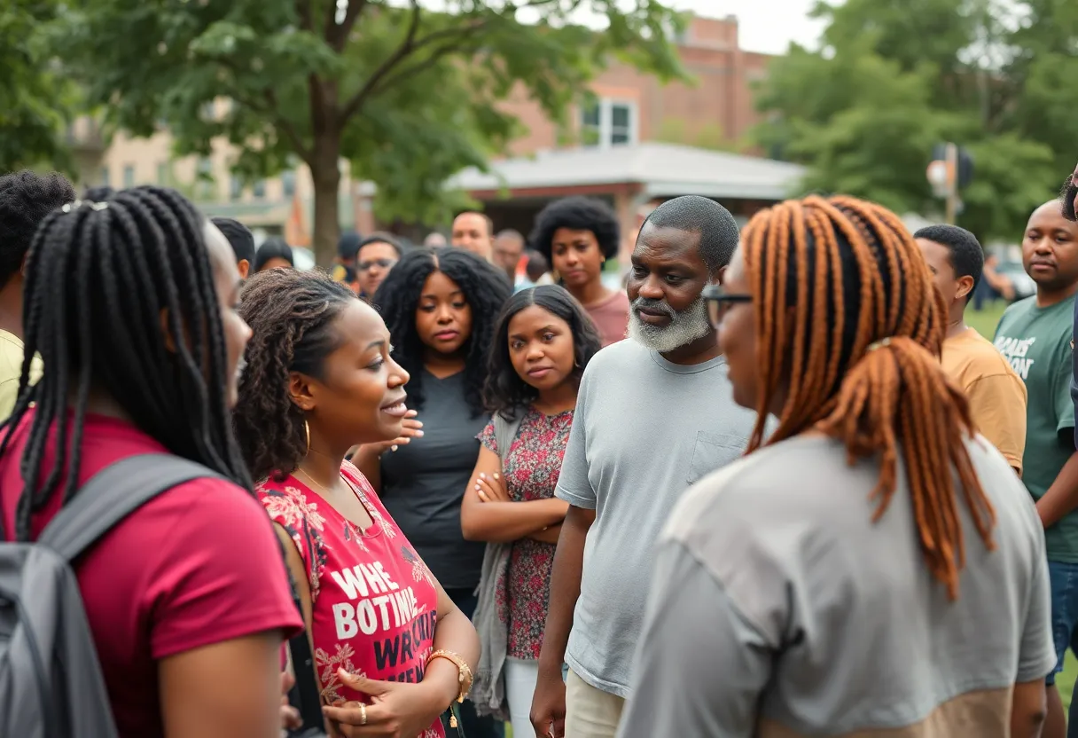 Community members discussing environmental issues in Memphis