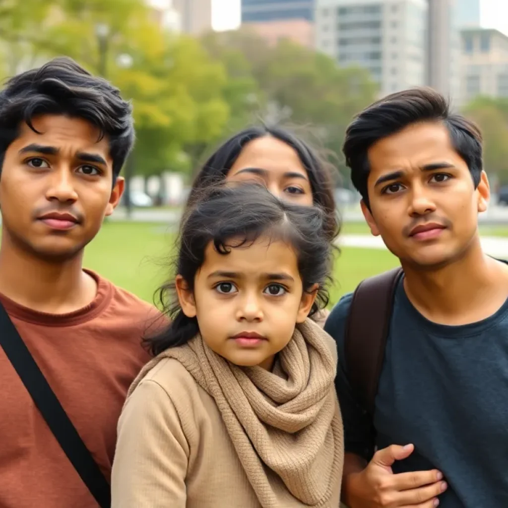 Family in Memphis Park Representing Deportation Challenges