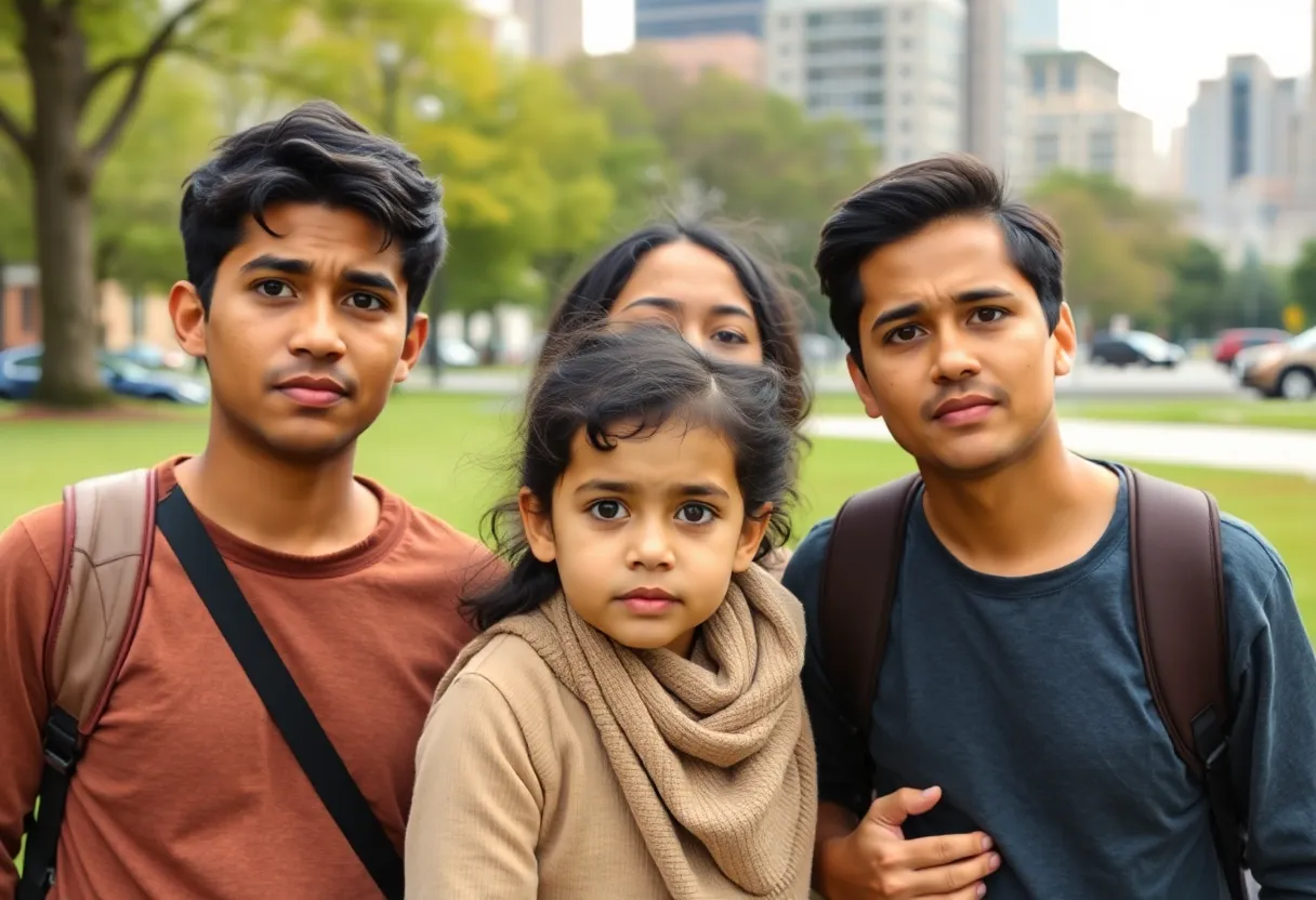 Family in Memphis Park Representing Deportation Challenges