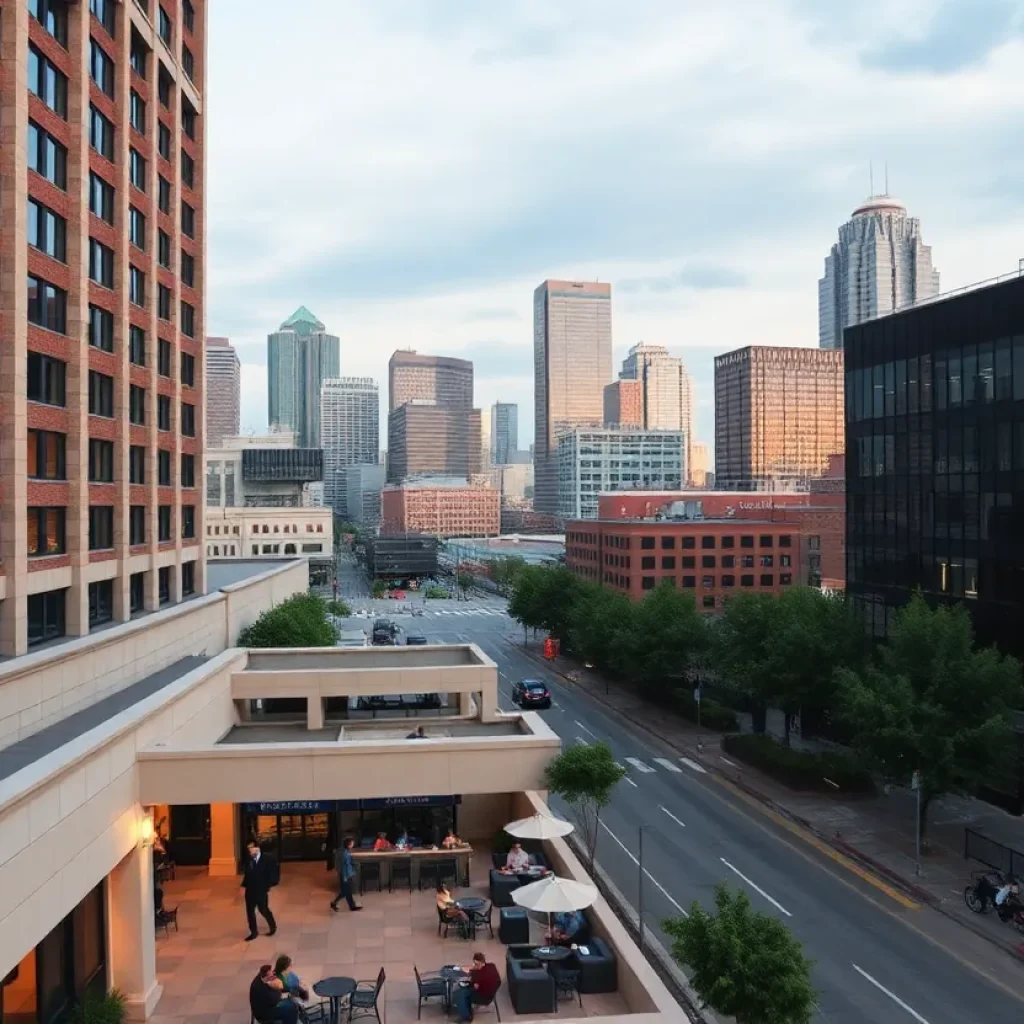 Exterior view of the Downtown Sheraton Hotel in Memphis