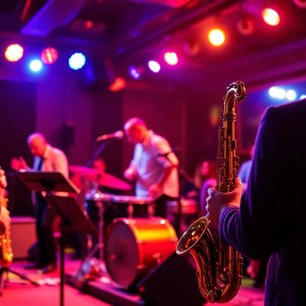 Band performing a tribute to John Coltrane at Crosstown Arts