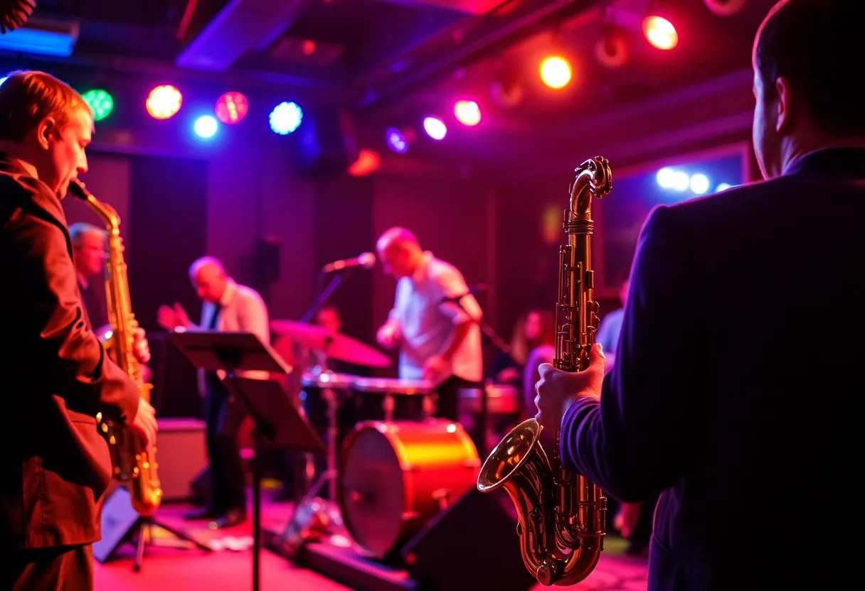 Band performing a tribute to John Coltrane at Crosstown Arts