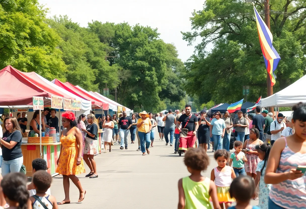 Attendees enjoying the Memphis Juneteenth Festival with music and vendors