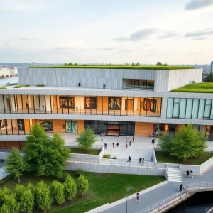 Architectural rendering of the Memphis Brooks Museum of Art.
