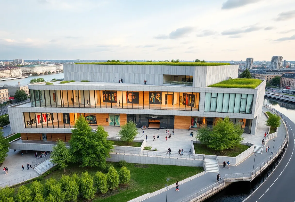 Architectural rendering of the Memphis Brooks Museum of Art.