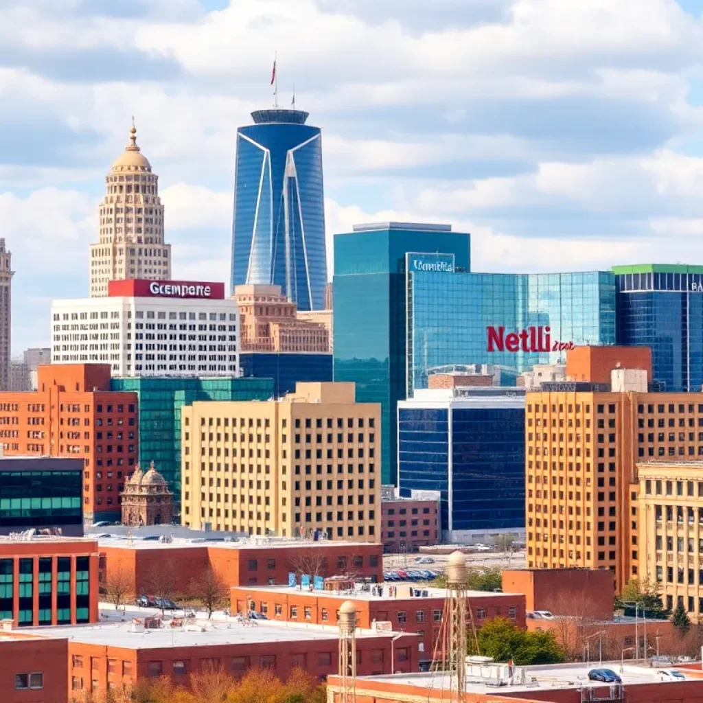A panoramic view of Memphis showcasing its burgeoning business landscape and skyline.