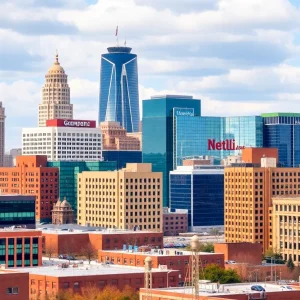 A panoramic view of Memphis showcasing its burgeoning business landscape and skyline.