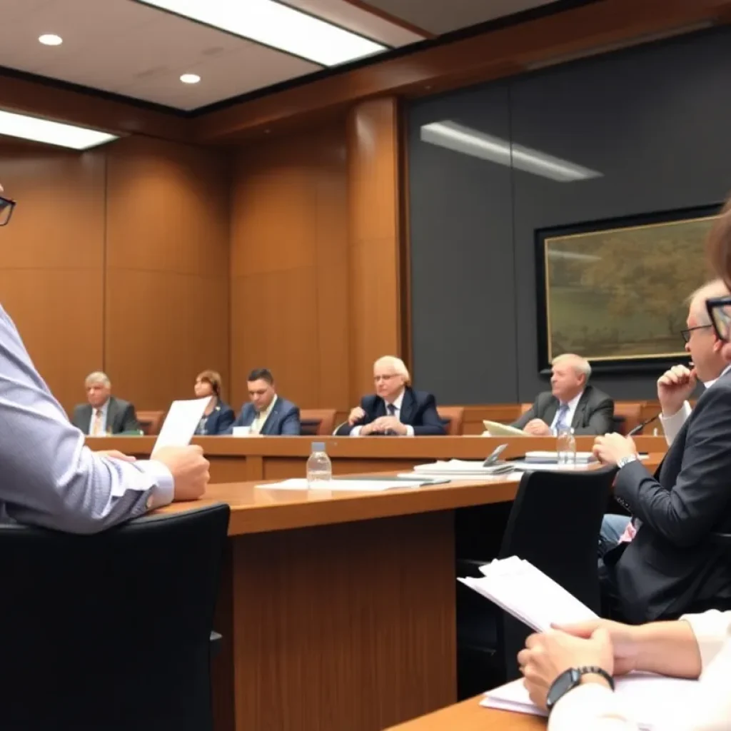 City council members discussing public transportation funding