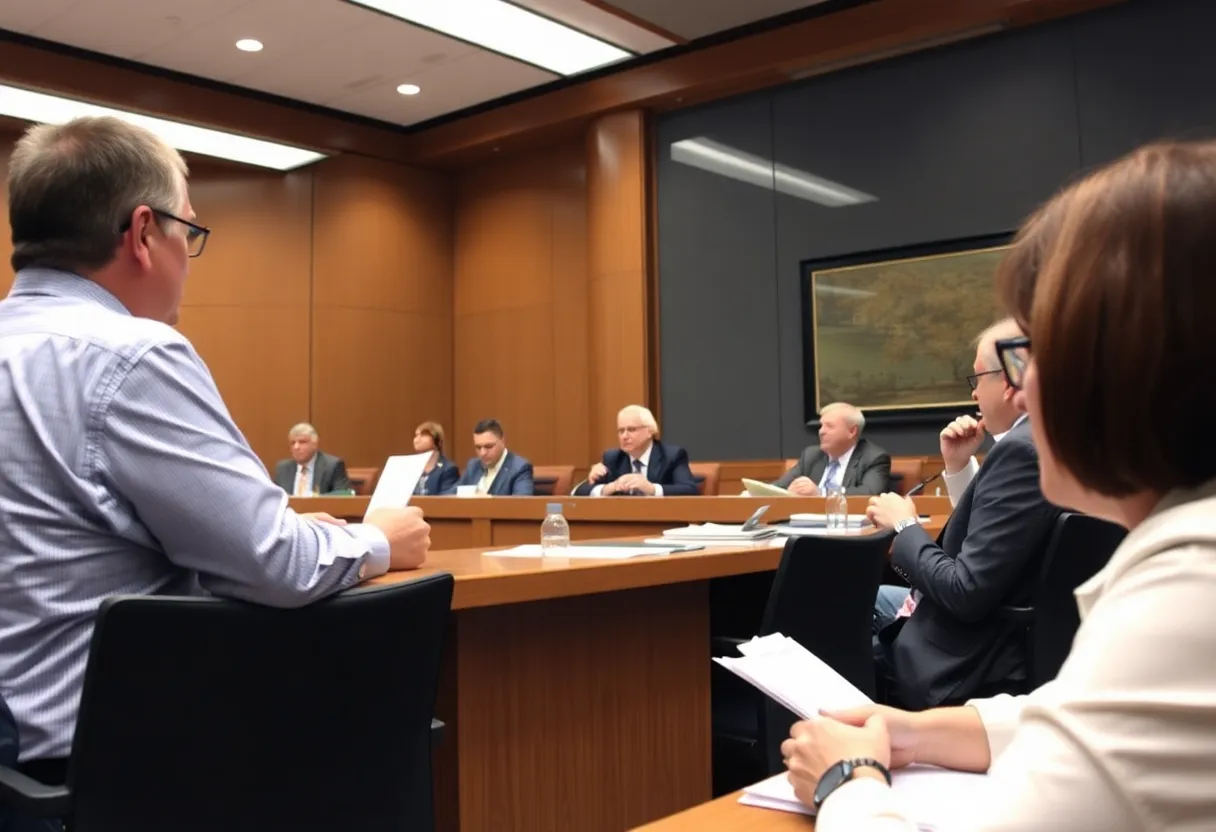 City council members discussing public transportation funding