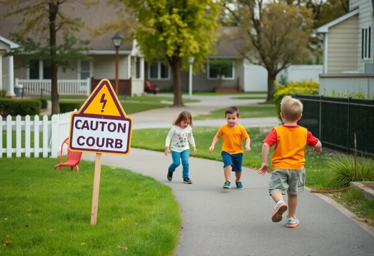 Children playing in a safe neighborhood