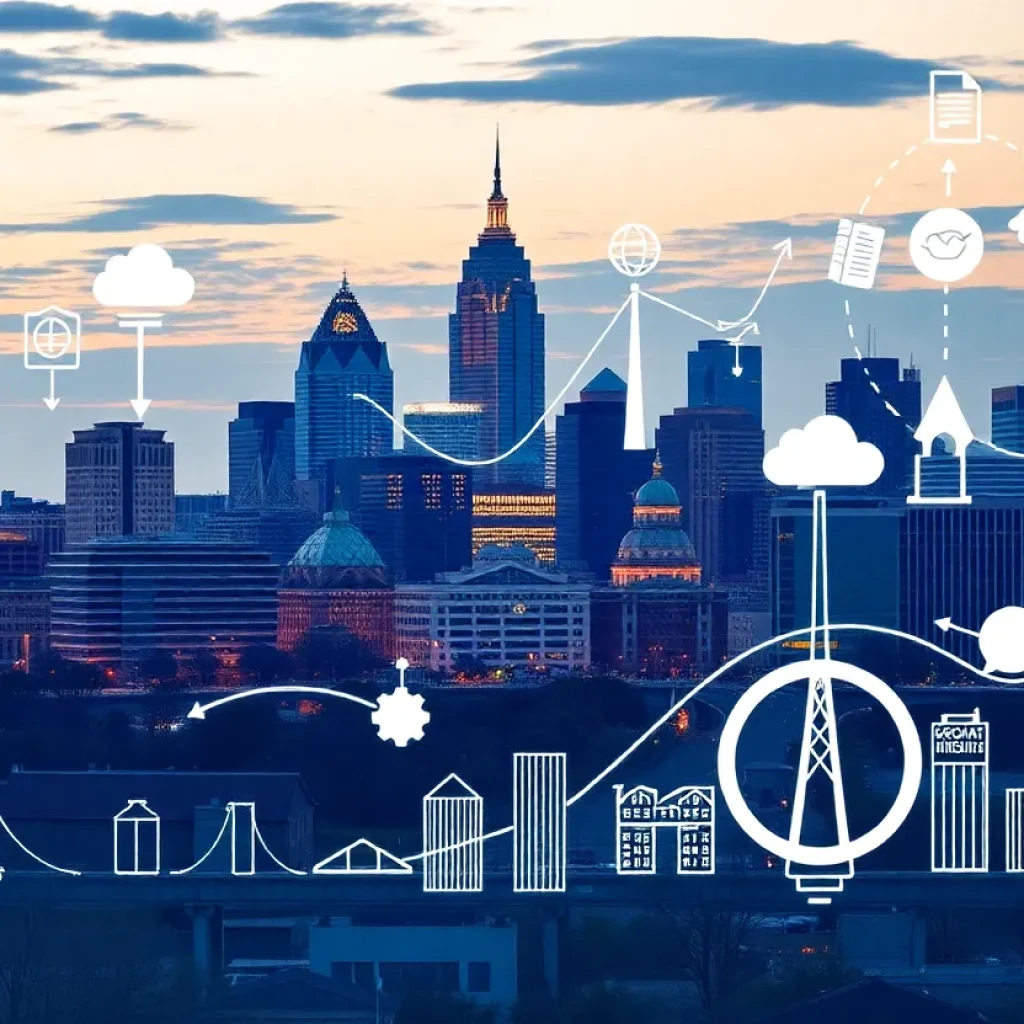 Memphis skyline depicting economic growth and development