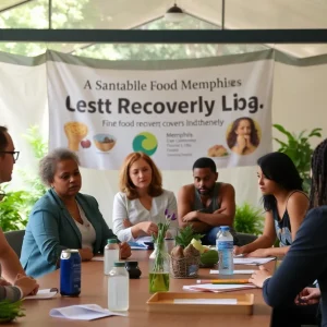 Community members discussing food waste solutions in Memphis
