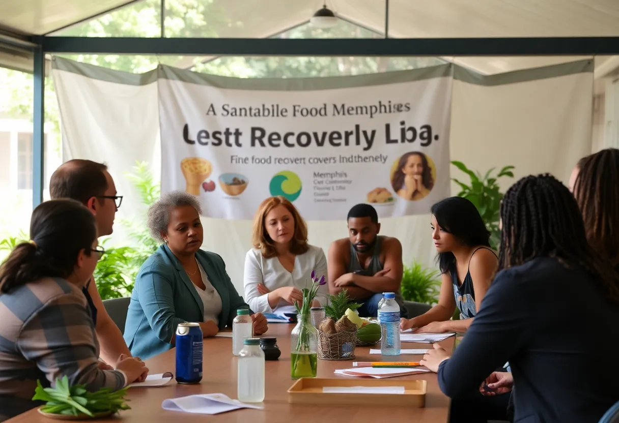 Community members discussing food waste solutions in Memphis
