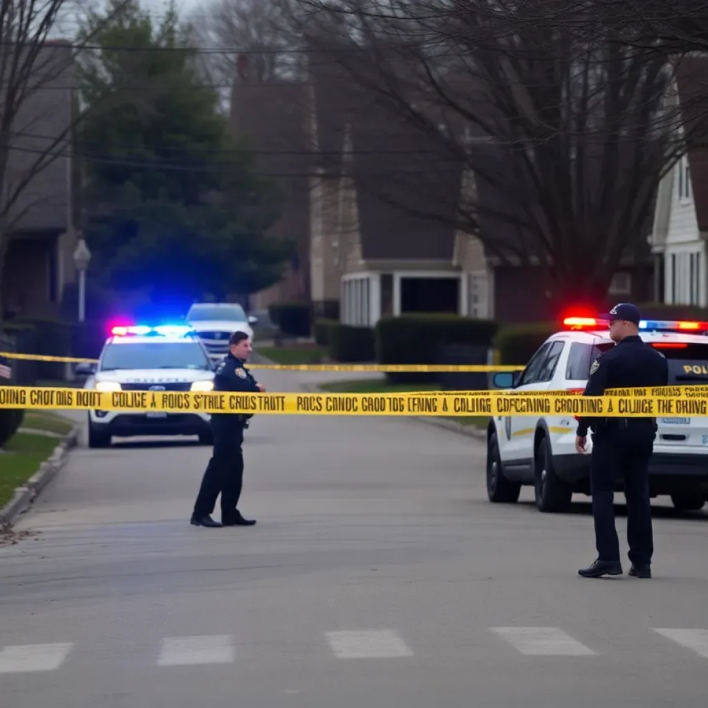 Police investigate a shooting scene in Southwest Memphis