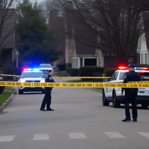 Police investigate a shooting scene in Southwest Memphis