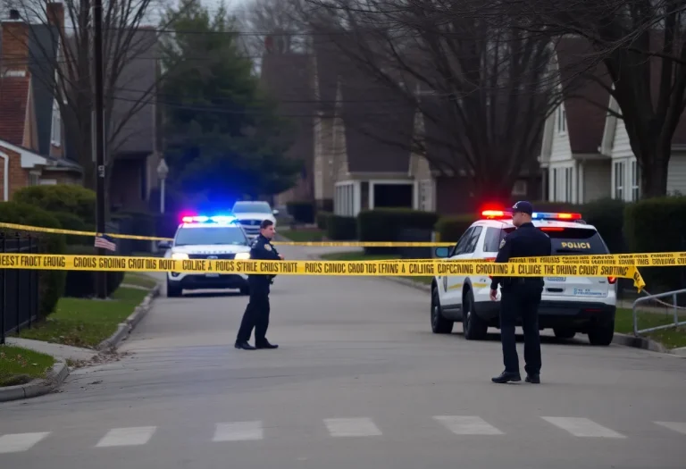 Police investigate a shooting scene in Southwest Memphis