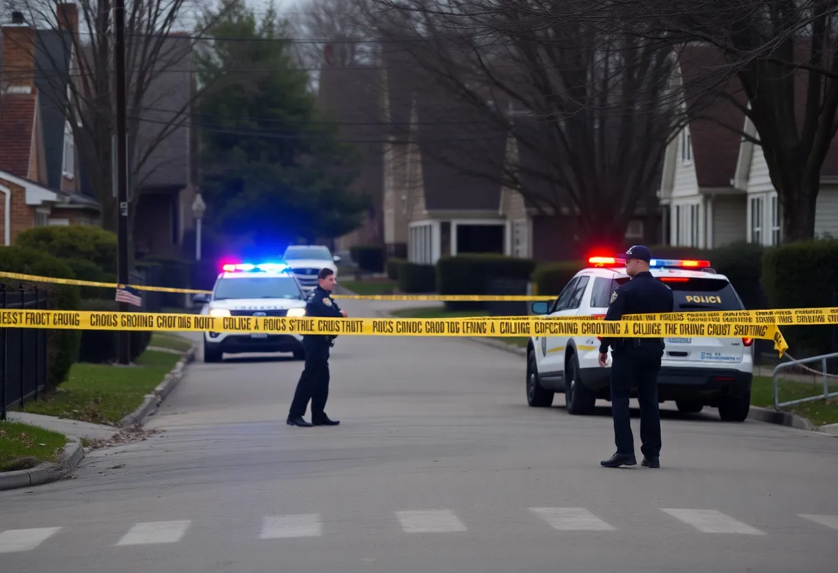 Police investigate a shooting scene in Southwest Memphis