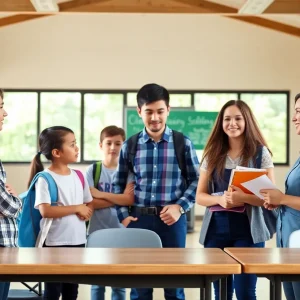 Students and teachers in a school setting representing educational integrity.