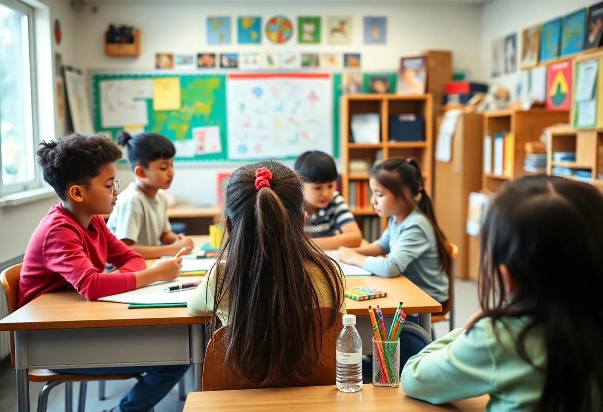 Students engaged in learning in a Memphis school classroom