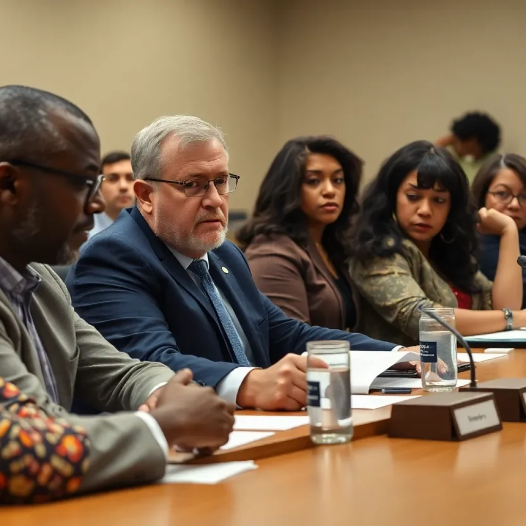 Memphis Schools board meeting discussing leadership issues