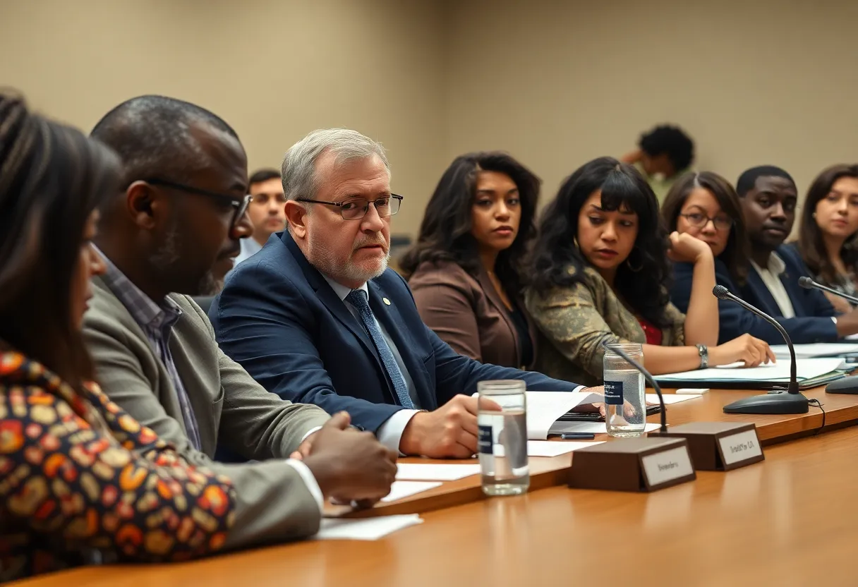 Memphis Schools board meeting discussing leadership issues