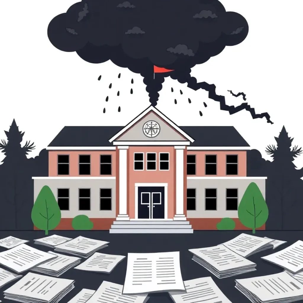 Illustration of controversy surrounding schools