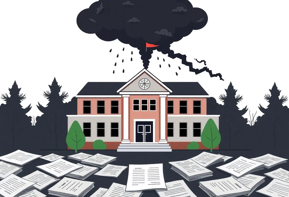 Illustration of controversy surrounding schools