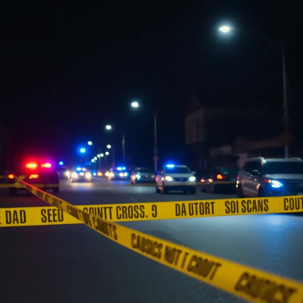 Police presence at a shooting scene in Memphis
