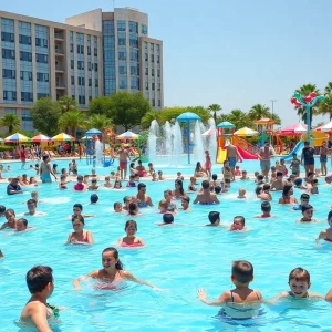 Families having fun at city pools and splash parks in Memphis