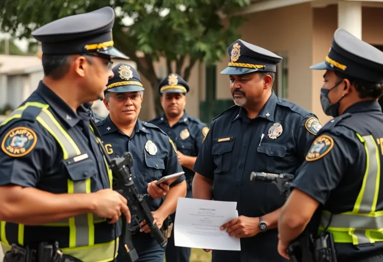 Law enforcement officers during Operation DELTA in West Memphis