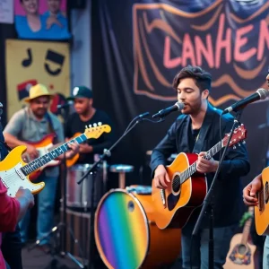 A lively performance by LGBTQIA+ musicians in Memphis, highlighting diversity and artistic expression.