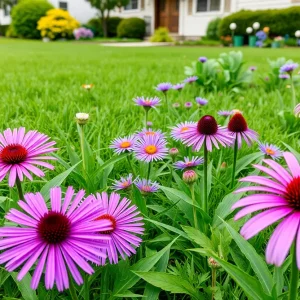 Native plants in a suburban garden