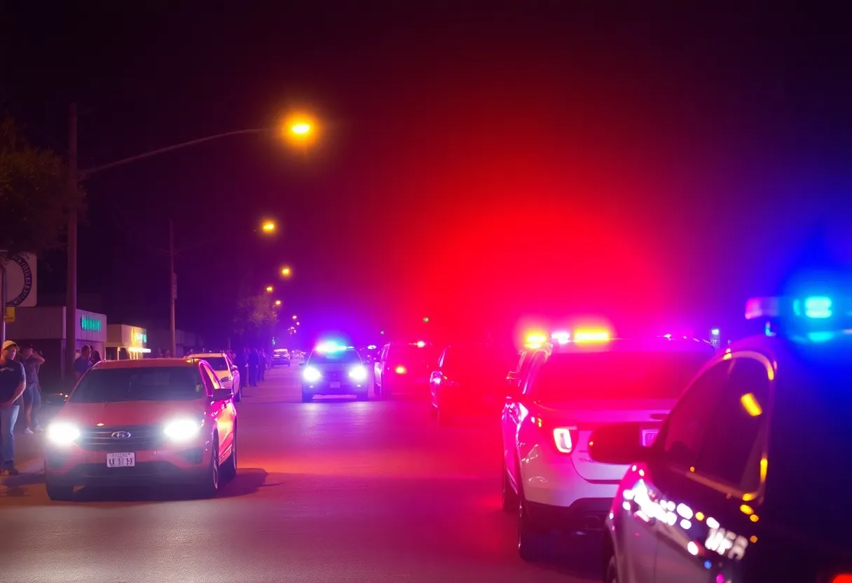 Police officers at the scene of a shooting in Whitehaven, Memphis